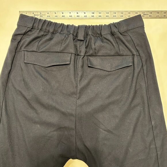 FREE PEOPLE BLACK, CROPPED, DROP-CROTCH TROUSERS, LARGE - Picture 4 of 9